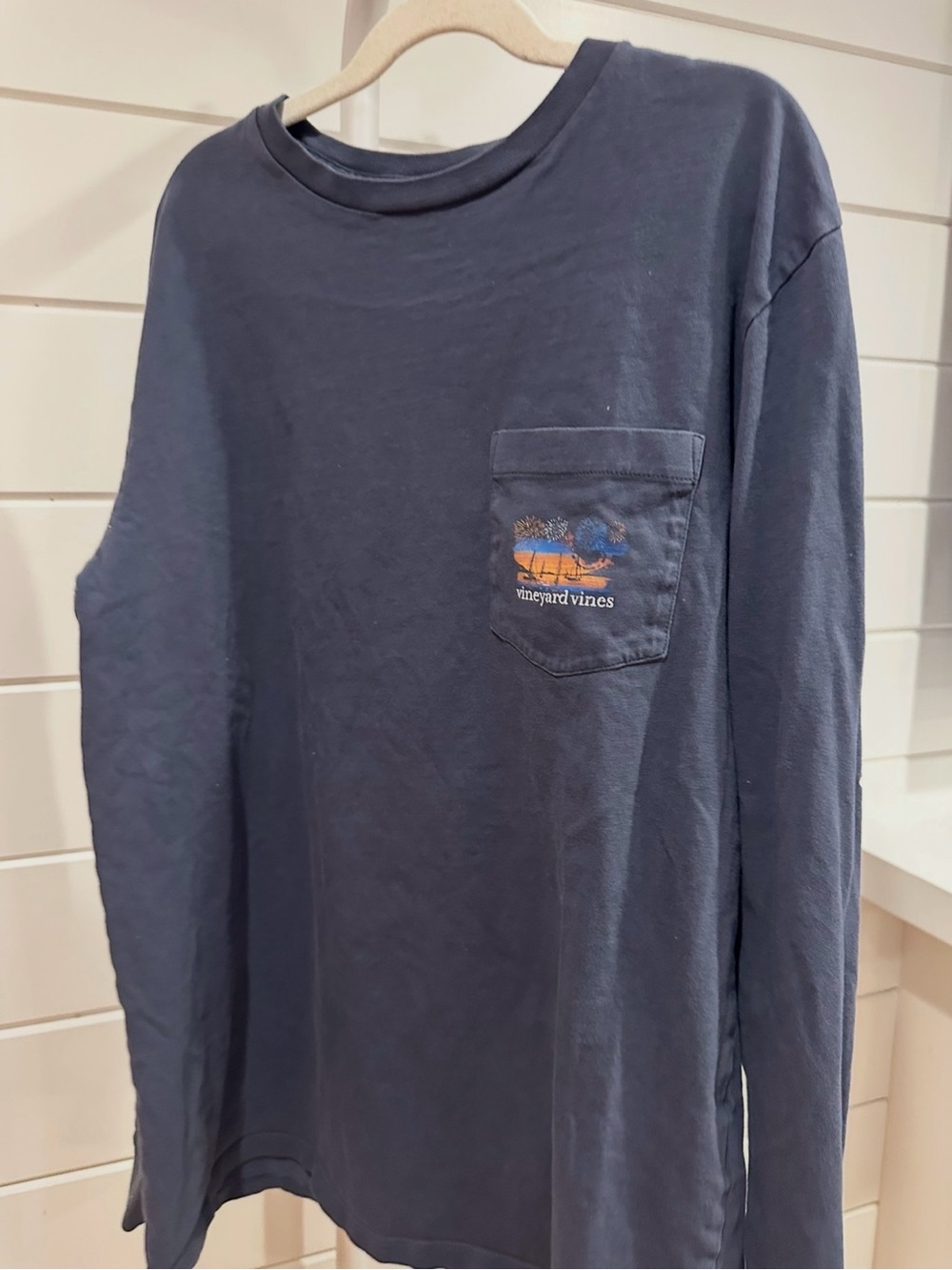 Vineyard Vines Navy Cotton Crew Tee